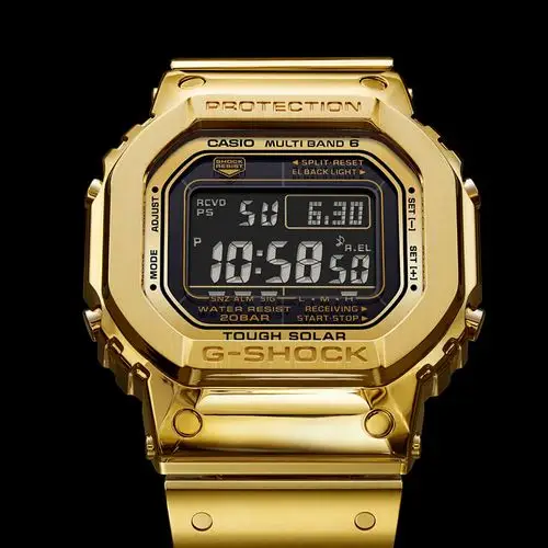 卡西欧g-shock 18k金35周年限量款腕表g-d5000-9jr