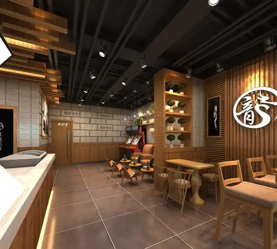 含山餐饮店铺装修设计案例_1300㎡中式风格装修效果图-齐装网