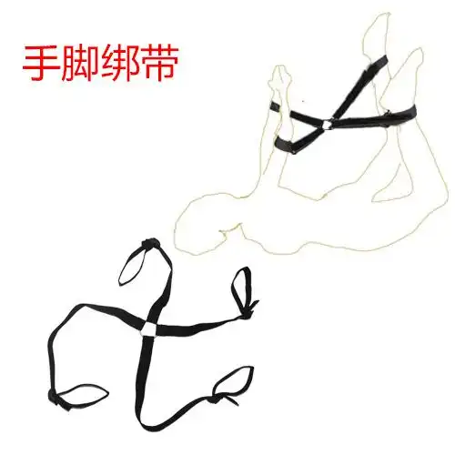 厂家直销束缚尼龙绑带绑手绑脚束缚可调节反背情趣用品 手铐脚铐