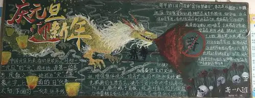 花开新时代 绽放新精彩——海口海港学校2021年元旦主题黑板报评比