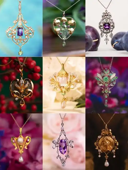 珠宝设计镶嵌精致欧式花纹宝石吊坠款式