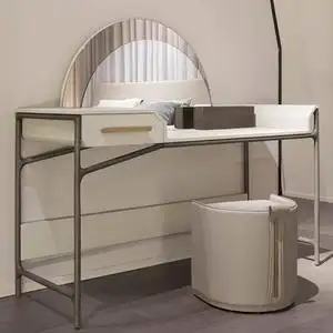 意式轻奢梳妆台梳妆桌意大利创意梳妆台多功能化妆台意式极简妆台