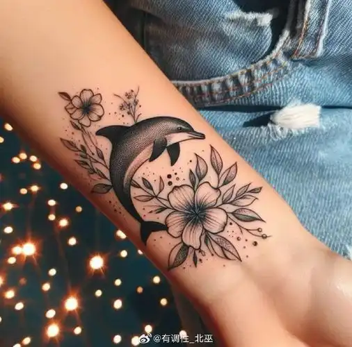 武汉纹身##小纹身##纹身图案##海豚纹身