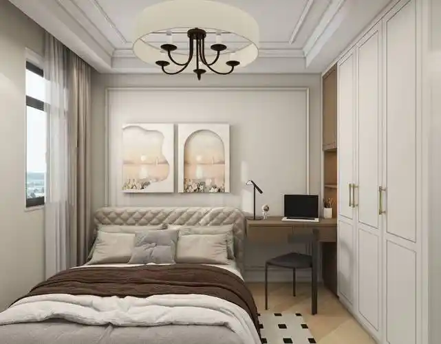 临沂百纳易筑装饰紫云集154平美式风效果图