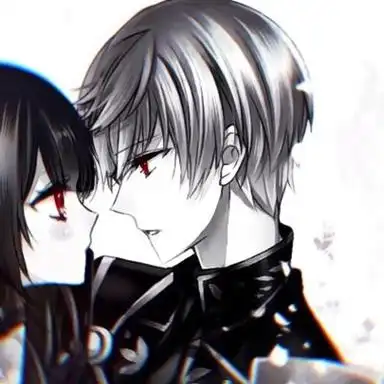 情侣头像动漫红眼高清黑白的冷酷红眼动漫情侣头像图片