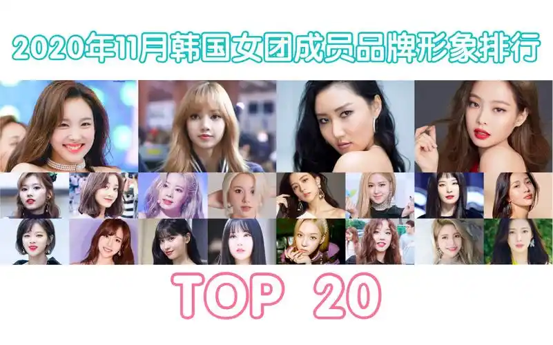 2020年11月韩国女团成员品牌形象排行top 20_哔哩哔哩_bilibili