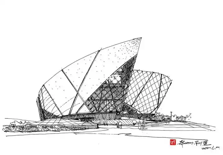 剧院  #郑州网红打卡地  #速写  #建筑设计