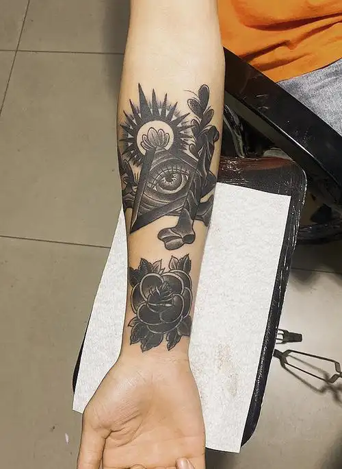 手腕遮盖_纹身图案手稿图片_姜建峰的纹身作品集