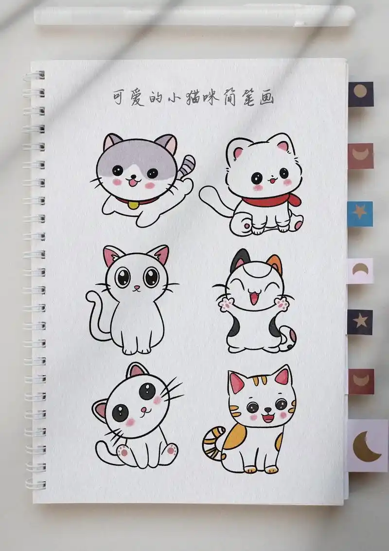吉吉猫和各种猫咪简笔画.