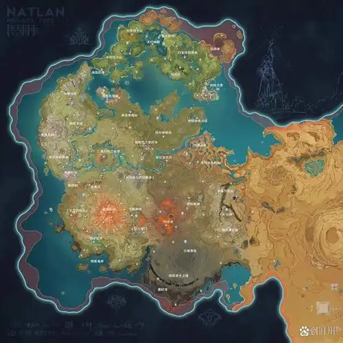 原神纳塔地图全貌曝光#原神# #纳塔