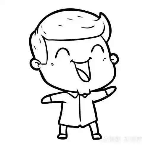 卡通人笑的矢量例证插画-正版商用图片0d3aik-摄图新视界