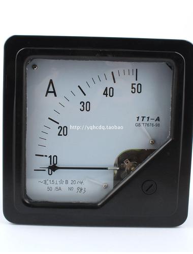 1t1-a指针直通型交流交流电电流表1t1-50a75a100a150a200a机械安培