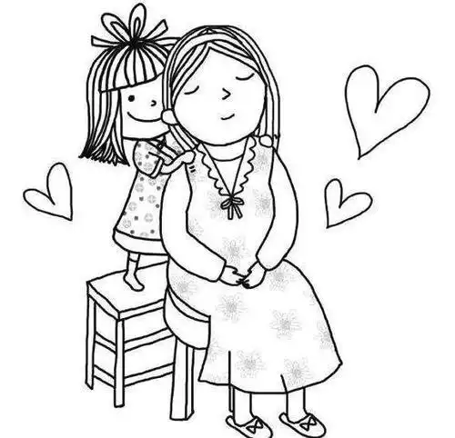 感恩母亲节的简笔画