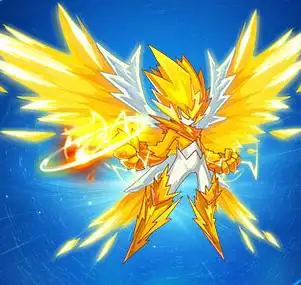 赛尔号中,雷伊图片,身上由白色,黄色(里面有艾里克的)组成.