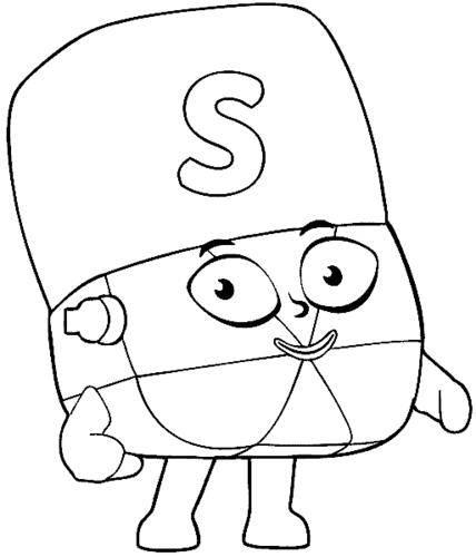 alphablocks coloring pages template