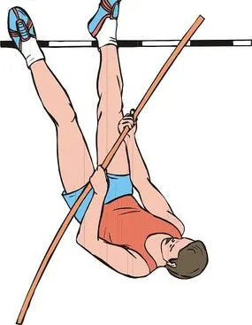 抽象运动图片-撑杆跳高