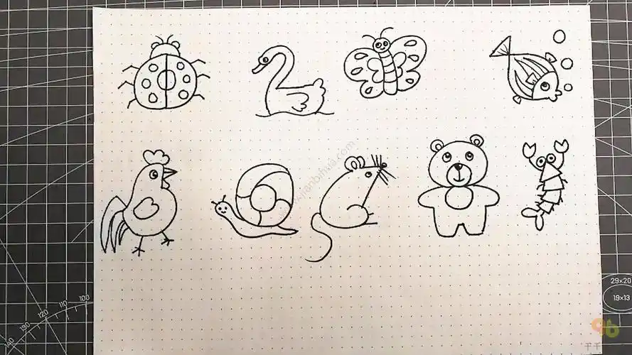 有趣的数字动物简笔画