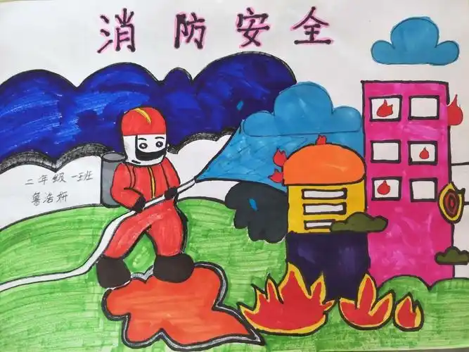 区实验学校二年级一班安全主题班会 写美篇会后,孩子们纷纷拿起画笔