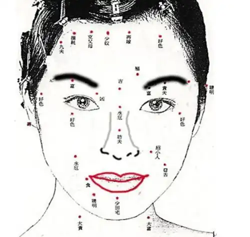 有图上面开始: 1,九夫痣;长有九夫痣的人一般多有婚姻不顺,或恋爱中