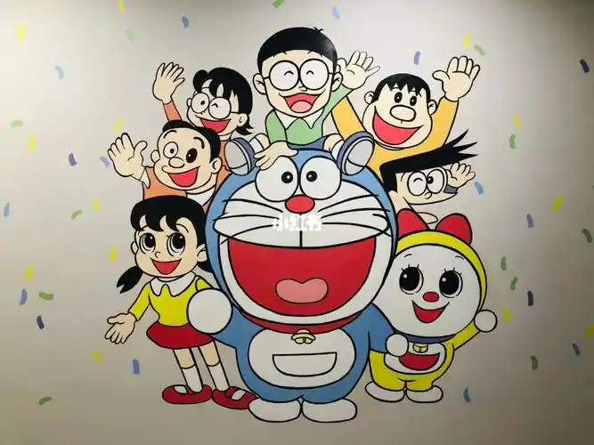 可爱机器猫墙绘手绘