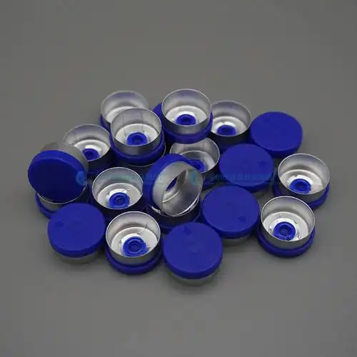 西林瓶盖 20#13#蓝色定位盖铝塑组合撕拉盖 精华原液瓶药用安瓶盖