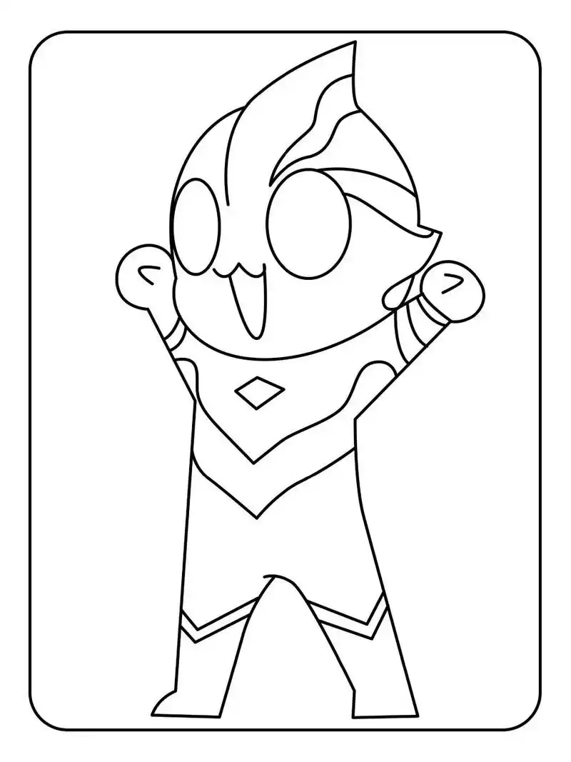 97卡通奥特曼涂色简笔画|全册120页可打印  8215用涂色的方式