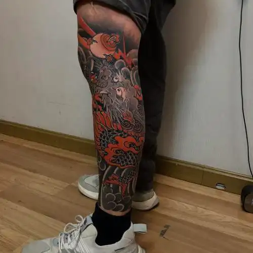 包小腿龙原图无ps_纹身吧社区 - 纹身大咖