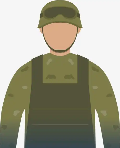 五一劳动节卡通人物军人素材