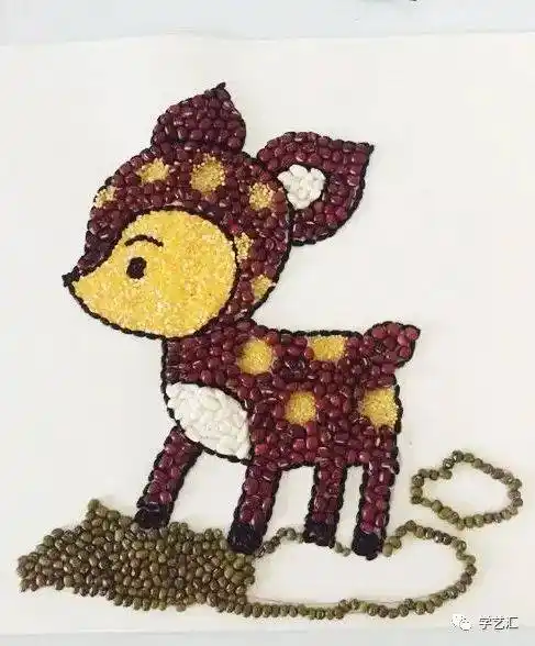 种子画一颗一粒想法多种子画中乐趣多