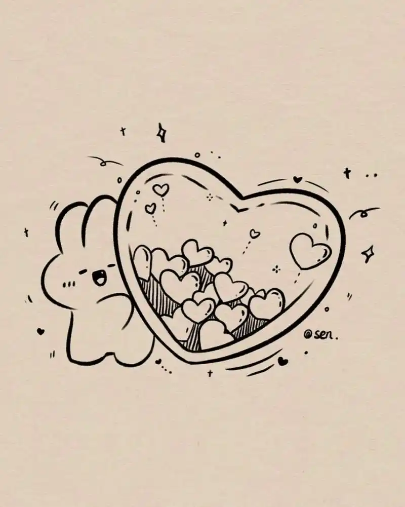 简笔画临摹# #画画的日常# #手帐# #兔子# #手帐素材# #简笔画教程