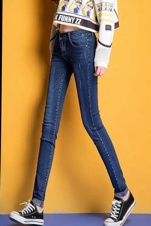 牛仔裤女小脚