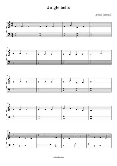 钢琴谱:铃儿响叮当 jingle bells 圣诞歌曲
