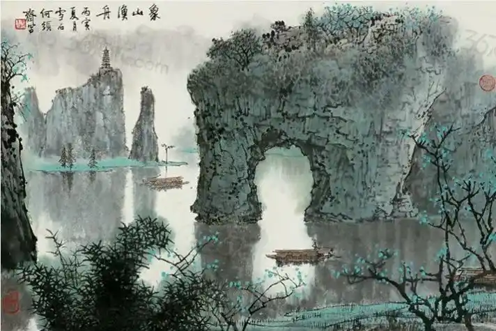 桂林山水甲天下白派山水甲桂林