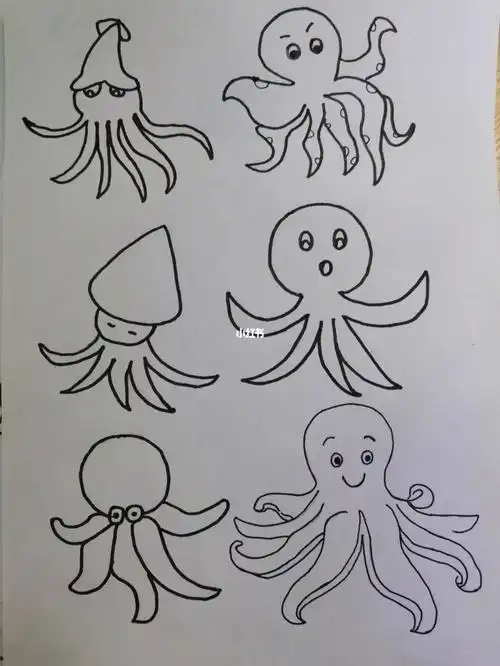 简笔画章鱼