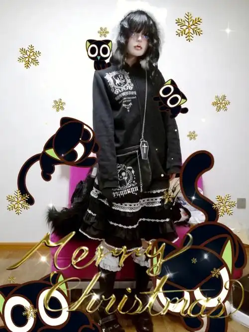 每日穿搭  #lolita穿搭  #猫  #古早味  #日牌  #圣诞  #kigurumi