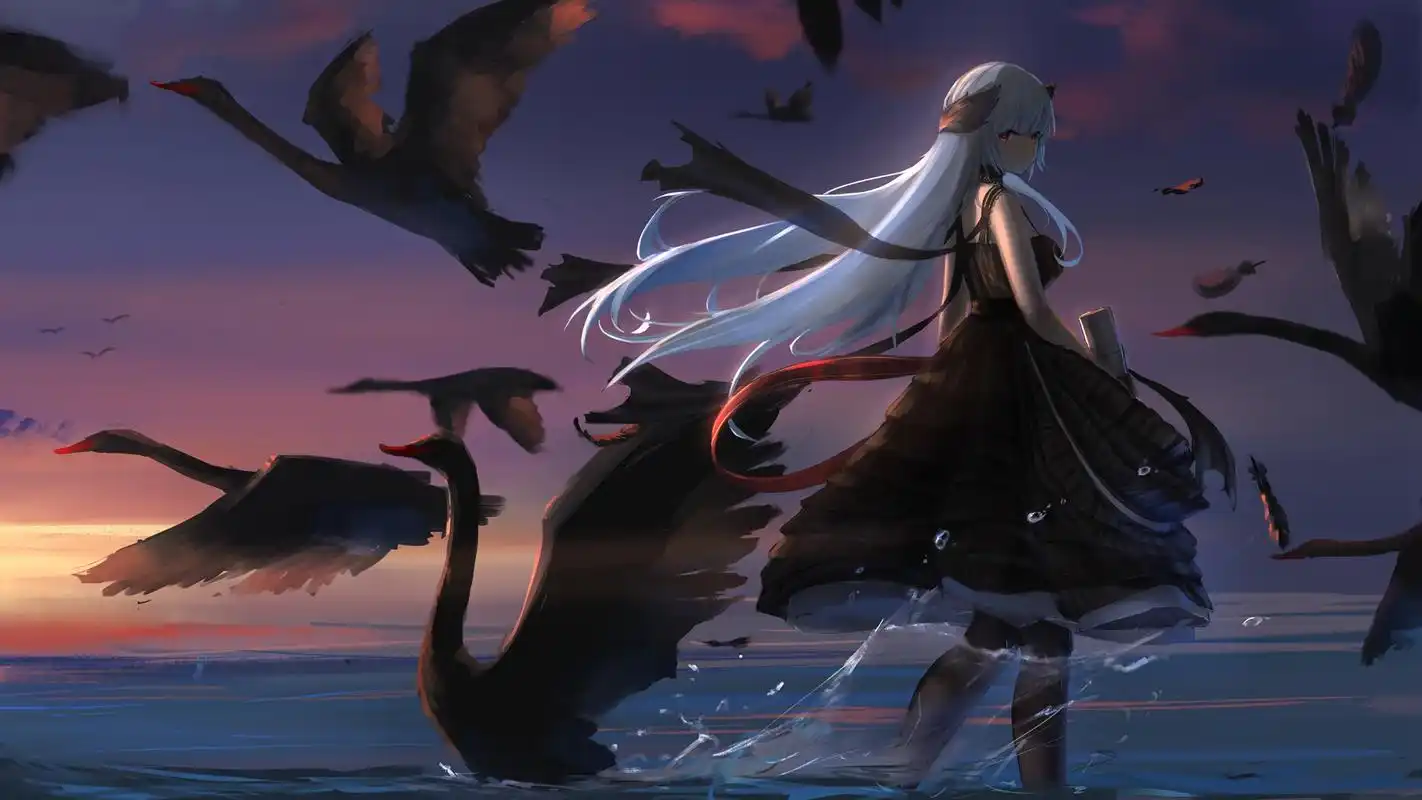 唯美动漫美女插画桌面壁纸