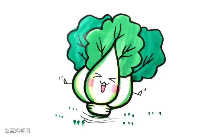 一组可爱的卡通蔬菜简笔画图片-图6