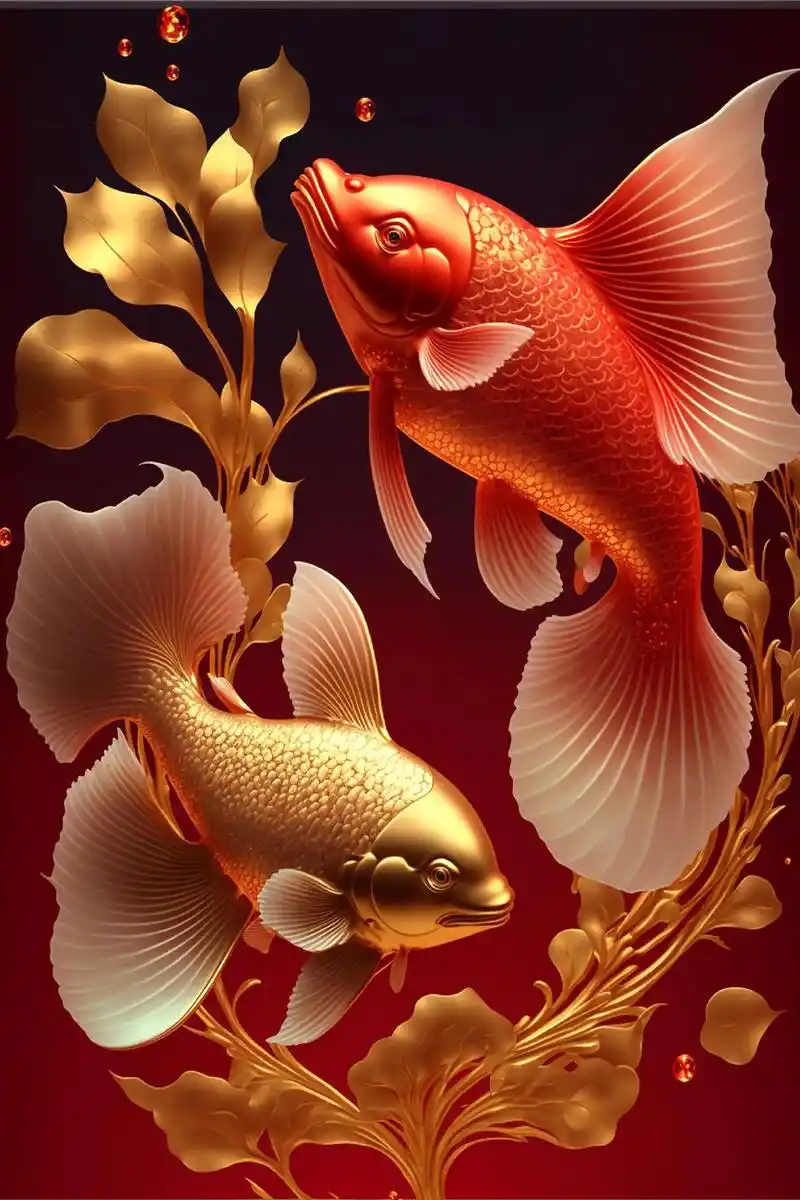 当您刷到这锦鲤时,说明您的好运到来了,火红的锦鲤带给您事业家 - 抖