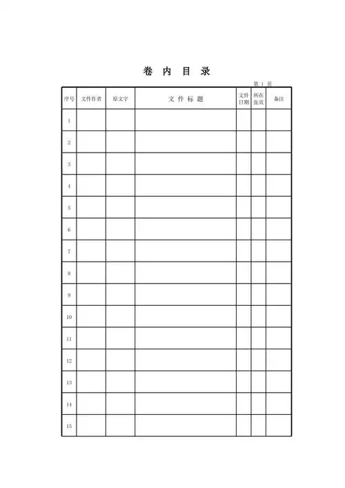 卷内文件目录格式(a4)_第1页