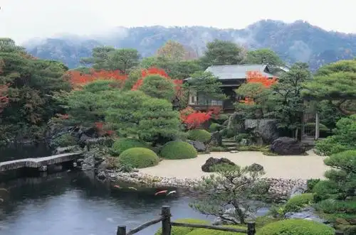 庭院日本山阴地区三座优美庭园