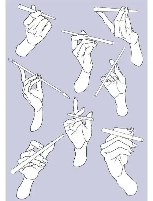 绘画素材小画手进来画手啦