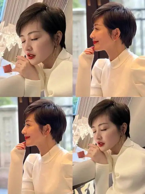 柔和放松而满怀力量的姿态自由随性的微卷发尾流向,干练简约的摩登