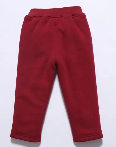 男女宝宝酒红棉裤