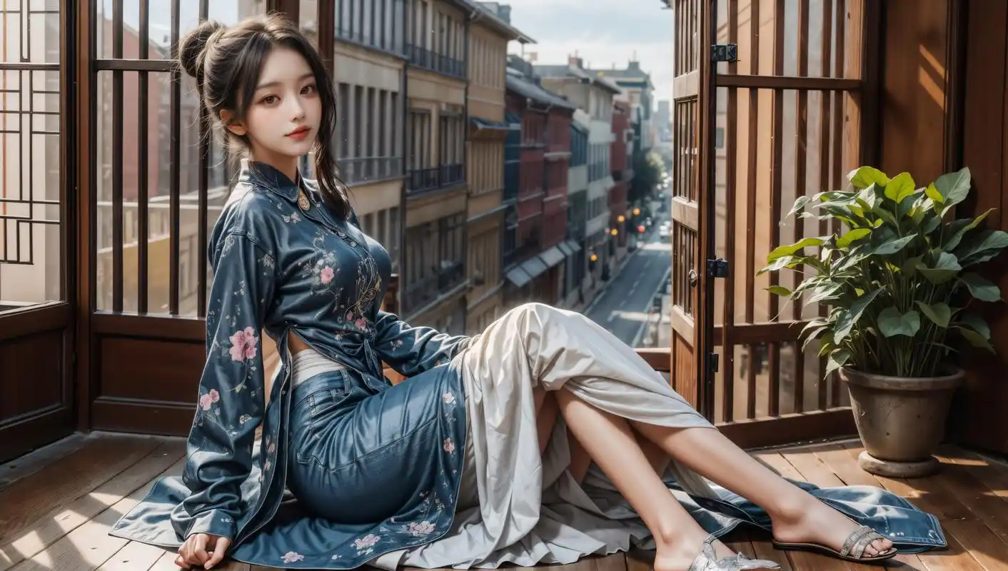 ai美女# #美女# #ai绘画美女写真# #桌面壁纸#	一款汉服美女的精致