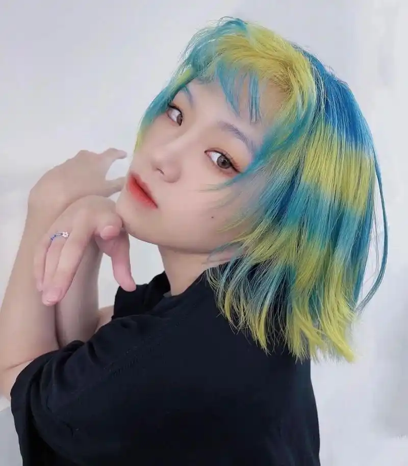 神仙秋冬酷炫挑染发色96把缤纷色彩戴在头上 发色欣赏78 时髦酷炫