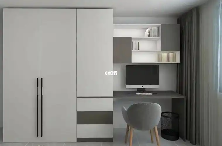 衣柜加简易书桌