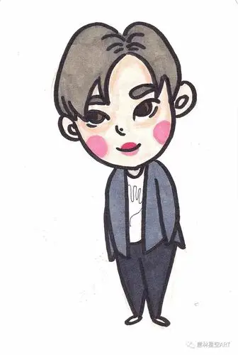 教程|文艺向追星,3分钟学简笔画q版胡一天
