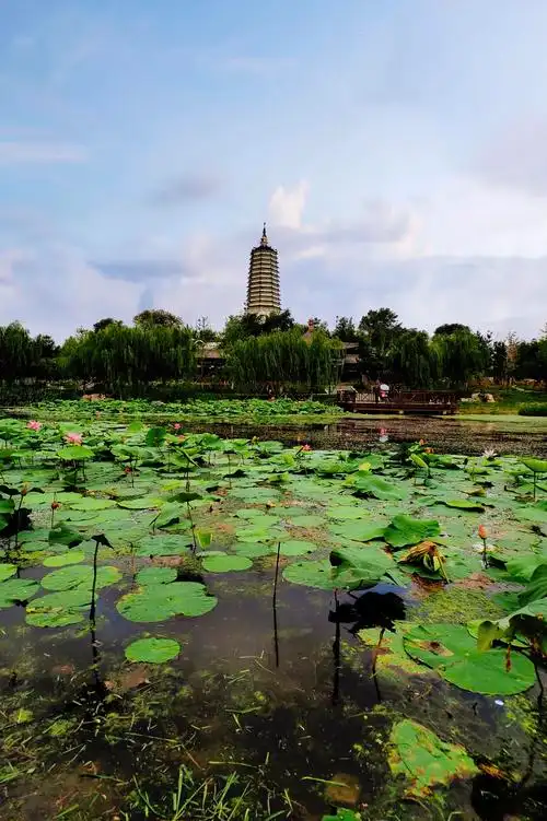盛京八景之一塔湾夕照