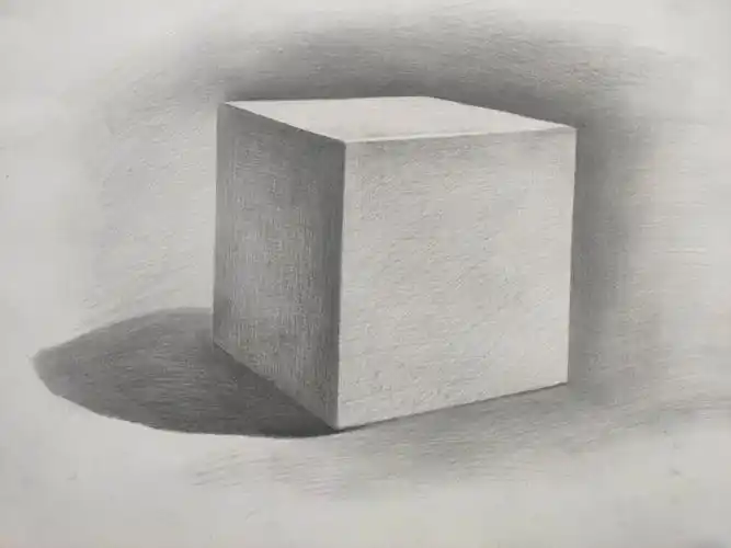 素描练习之正方体2步骤图