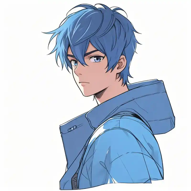 97超有氛围感的蓝色系男生头像